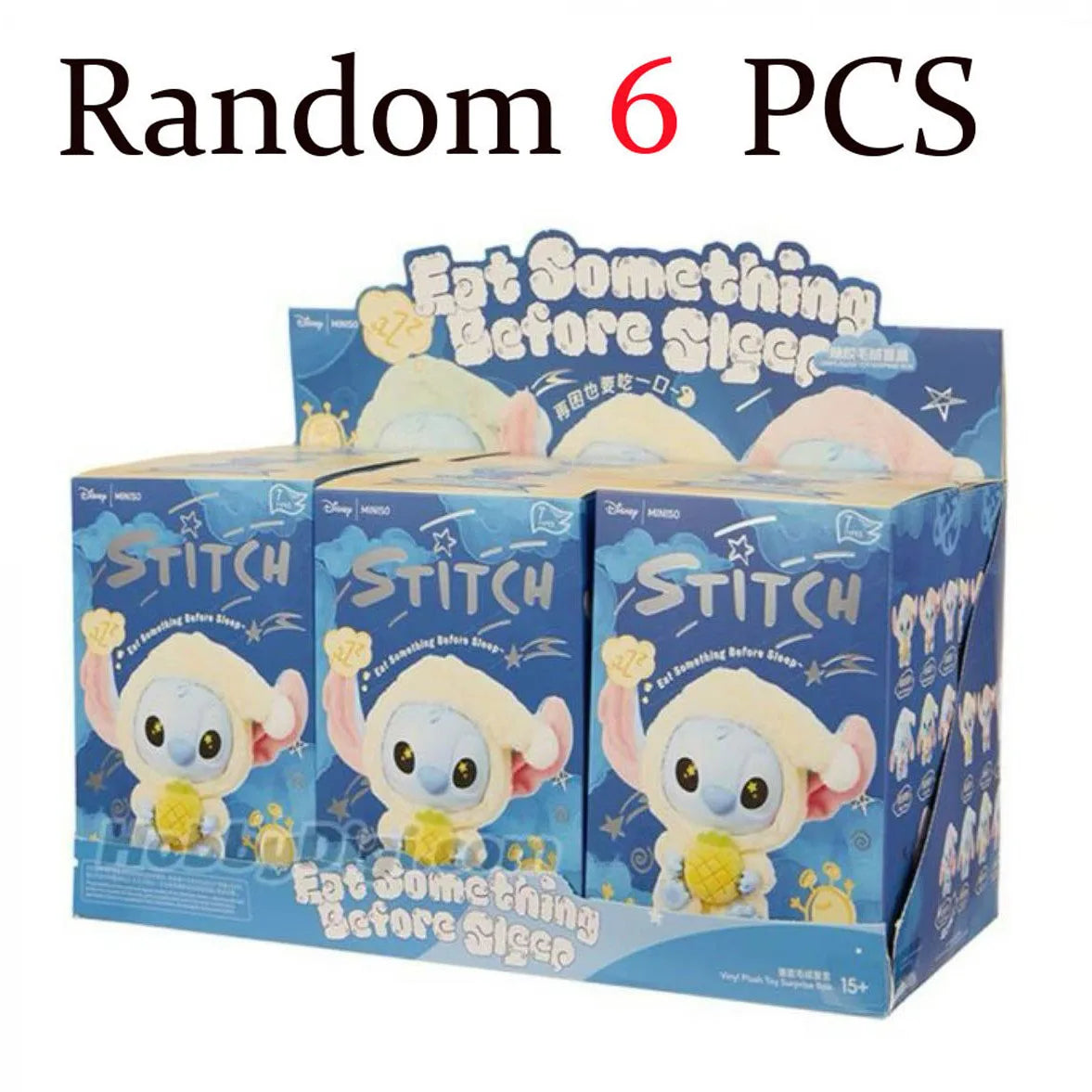 Disney  New Stitch Eat Some Thing Before Sleep Series Vinyl Blind Box Bag Pendant Cute Plush Doll Mystery Box Toy Surprise Gifts