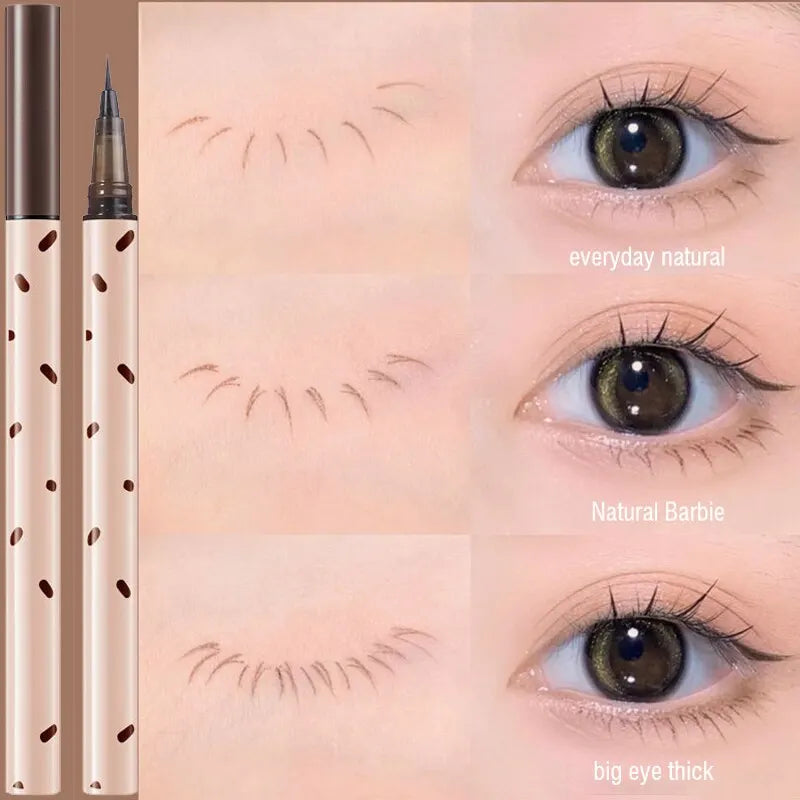Eyelash Pencil Long Lasting Waterproof Perspirant Resistant Fine Head Non Smudging Eyelash Laying Silkworm Liquid Eyeliner