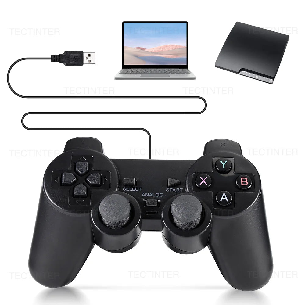 Wired USB PC Game Controller Dual Vibration Android Gamepad For Playstation 3 Joypad Joystick Controle For PS3 Accessories