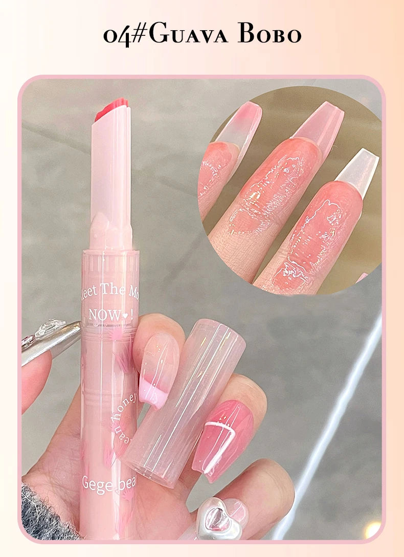 Gege bear Huayumi Lipstick Moisturizing Mirror Glitter Jelly Love Lipstick lipstick Pen