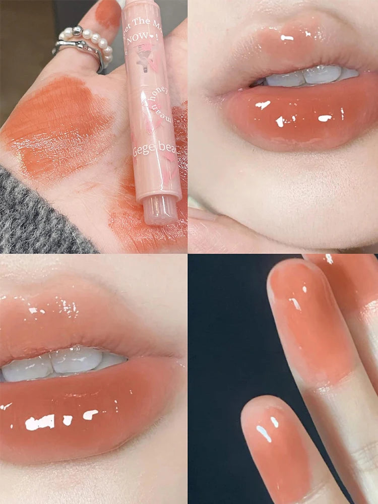 Gege bear Huayumi Lipstick Moisturizing Mirror Glitter Jelly Love Lipstick lipstick Pen