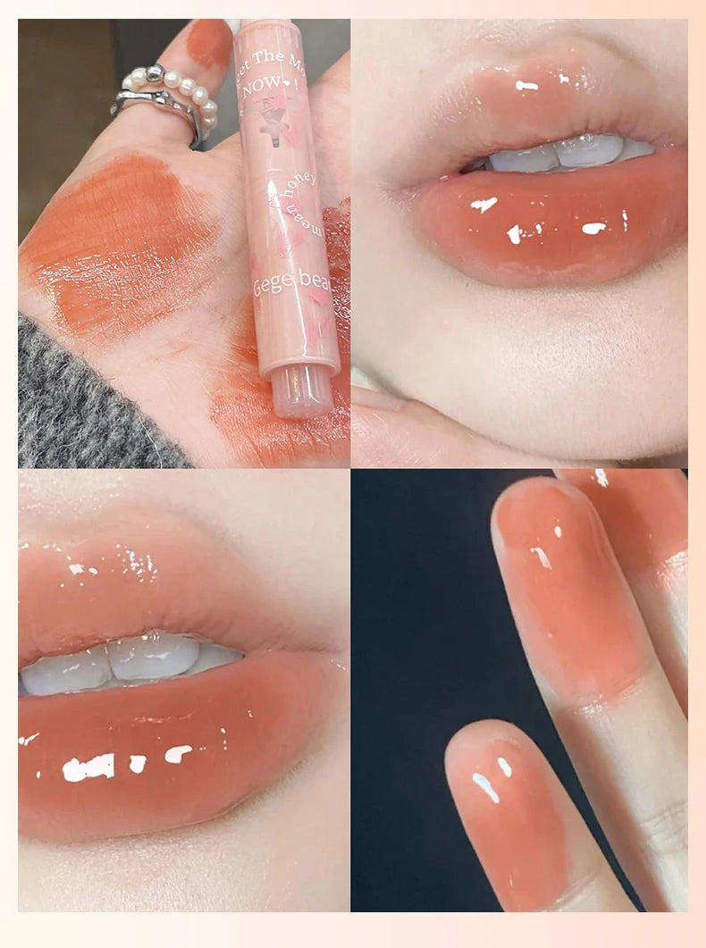 Gege bear Huayumi Lipstick Moisturizing Mirror Glitter Jelly Love Lipstick lipstick Pen