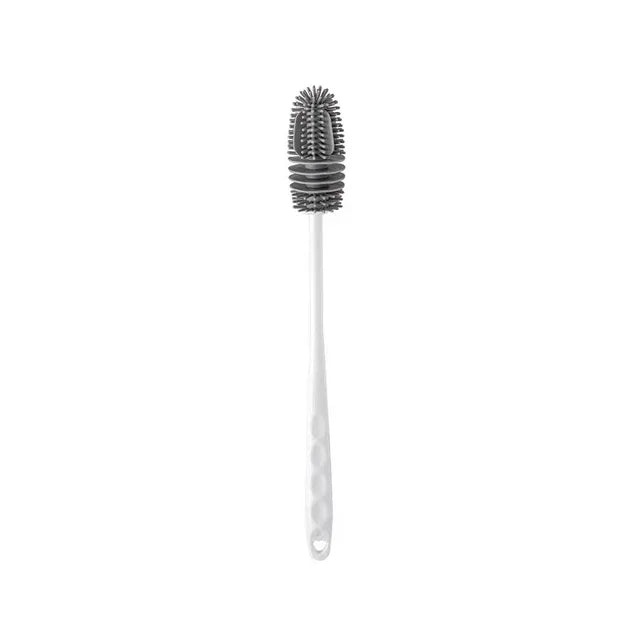 Silicone Milk Bottle Brush Cup Scrubber Glass Cleaner Kitchen Cleaning Tool Long Handle Drink Bottle Glass Cup Cleaning Brush