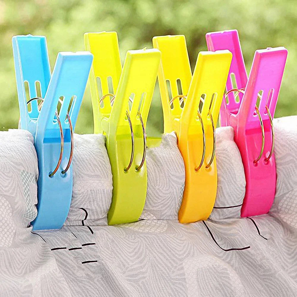 4/8/20/30Pcs Beach Towel Clips Plastic Quilt Pegs for Laundry Sunbed Lounger Clothes Pegs Home Bathroom Organization