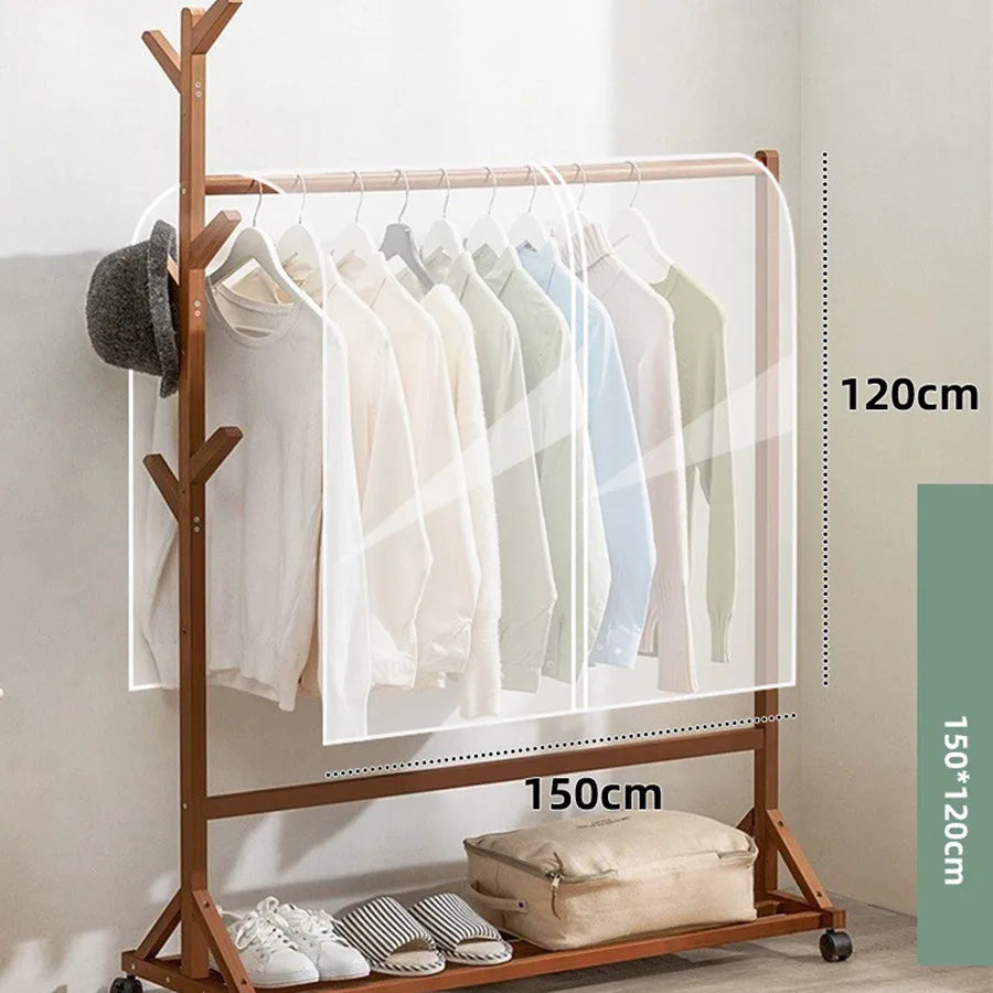 Waterproof Dustproof Thickened Clothing Covers Peva Clothes Dust Storage Bag Clear Protector Opening Hanging Garment Rack Items