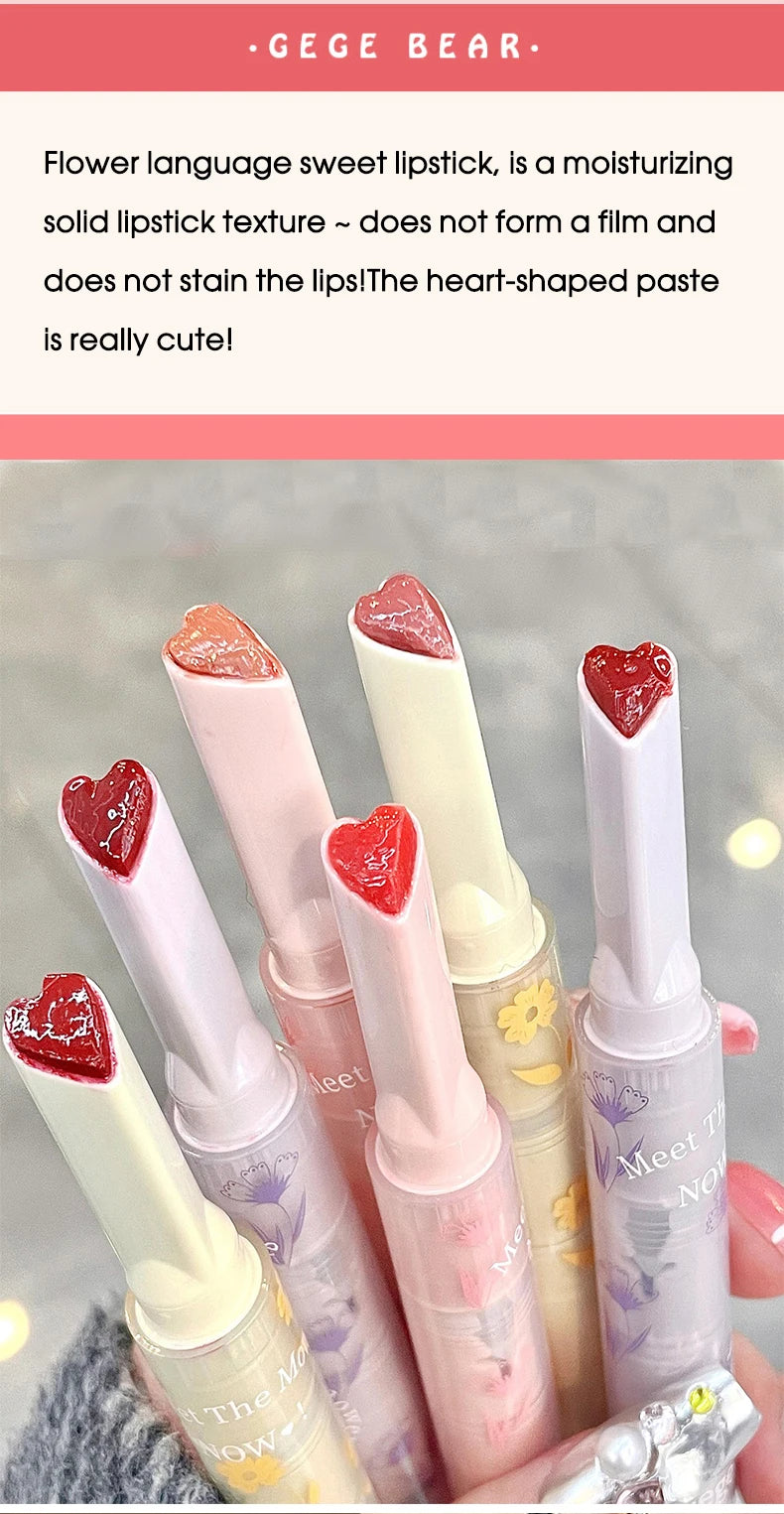 Gege bear Huayumi Lipstick Moisturizing Mirror Glitter Jelly Love Lipstick lipstick Pen