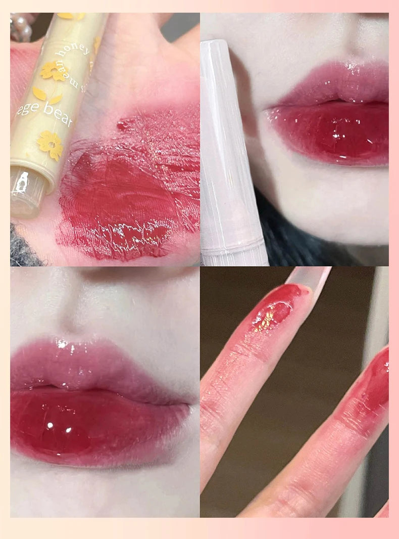 Gege bear Huayumi Lipstick Moisturizing Mirror Glitter Jelly Love Lipstick lipstick Pen
