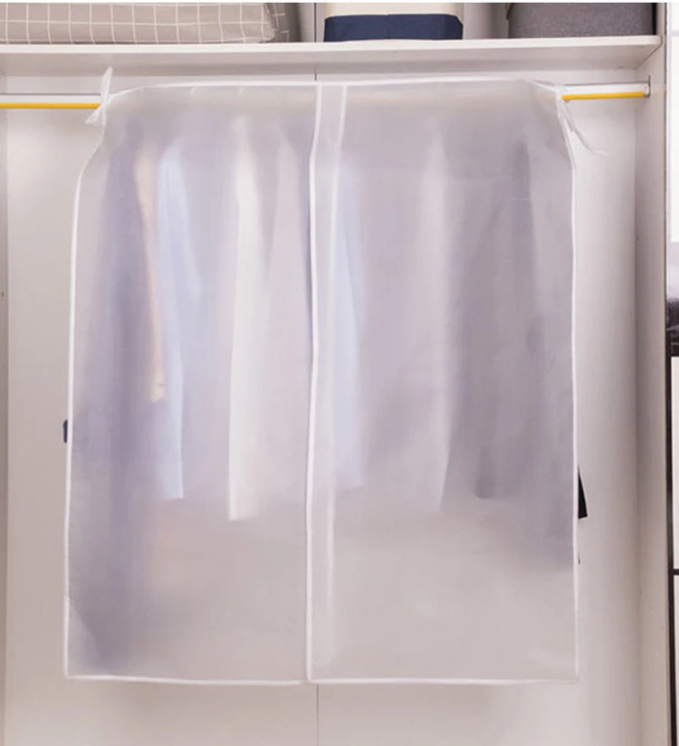 Waterproof Dustproof Thickened Clothing Covers Peva Clothes Dust Storage Bag Clear Protector Opening Hanging Garment Rack Items