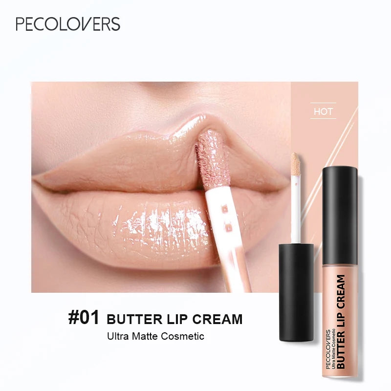 1PC Butter Silky Lip Gloss Hydrating Liquid Lipstick Pink Red Tones Long Lasting Lipgloss