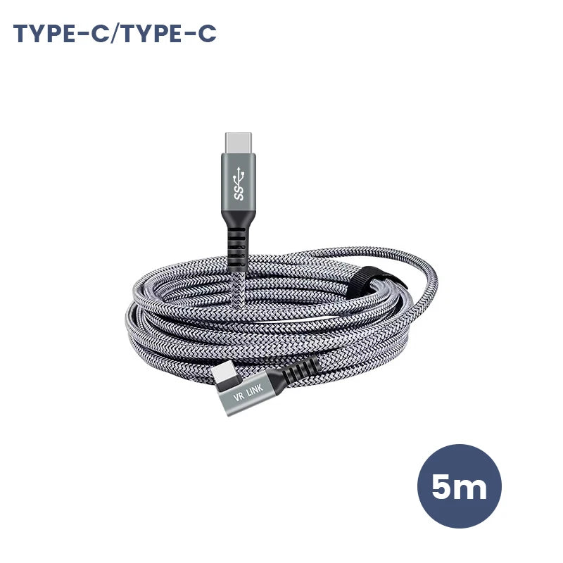 VR Link Cable 5M/6M/7M Cable Charging Line USB 3.0 Transfer Cable Pico 3 Type-C Adapter For Oculus Quest 3/2 VR Accessories