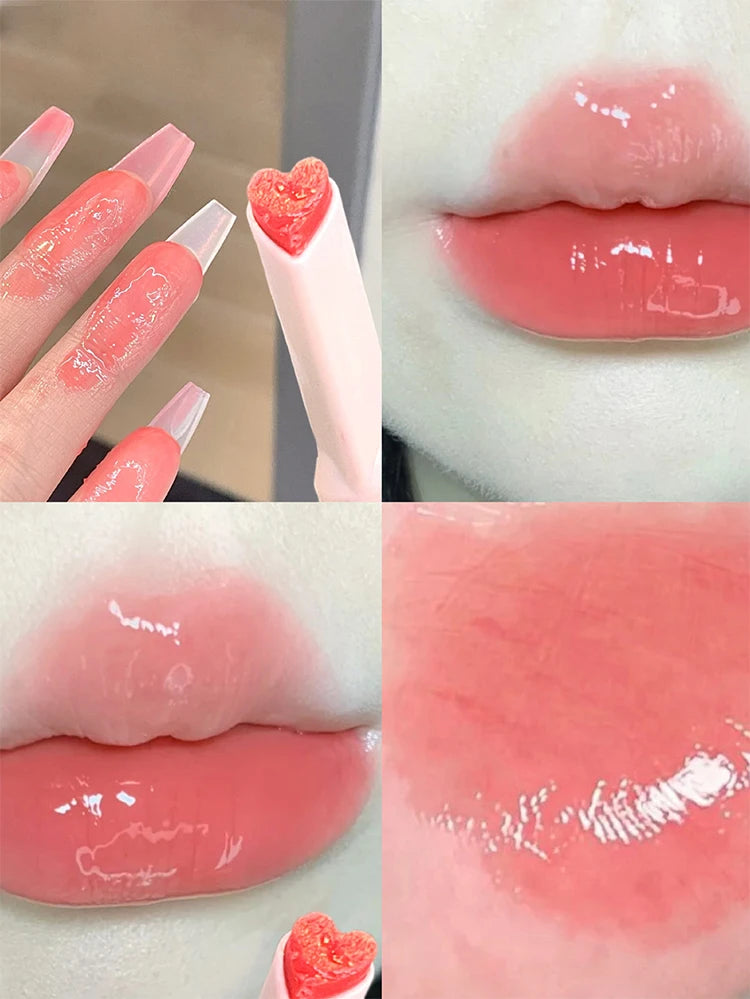 Gege bear Huayumi Lipstick Moisturizing Mirror Glitter Jelly Love Lipstick lipstick Pen