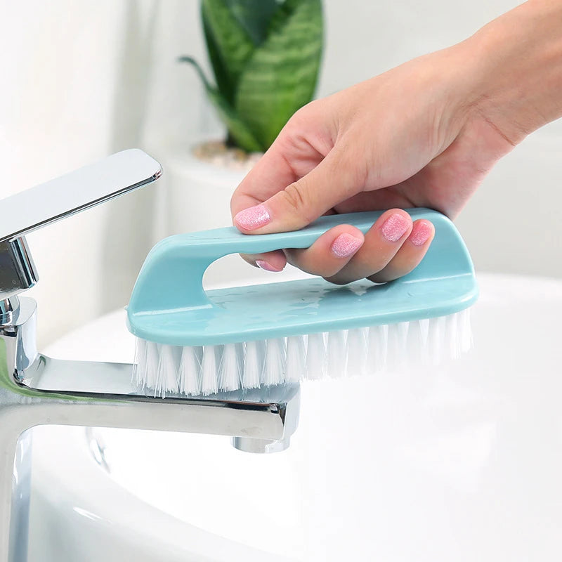 1PC Scrubbing Brush Hard Bristled Laundry Clothes Shoes Scrubbing Brush Portable Plastic Hand Cleaning Brush Kitchen Bathroom