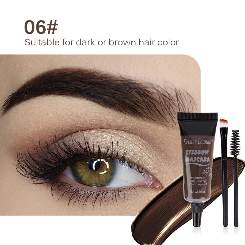 Dyeing Eye Brow Tattoo Tint Peel Off Eyebrow Eyeliner Freckles Dye Cream Waterproof Eyebrow Enhancer Gel Make Up Cosmetic Tool