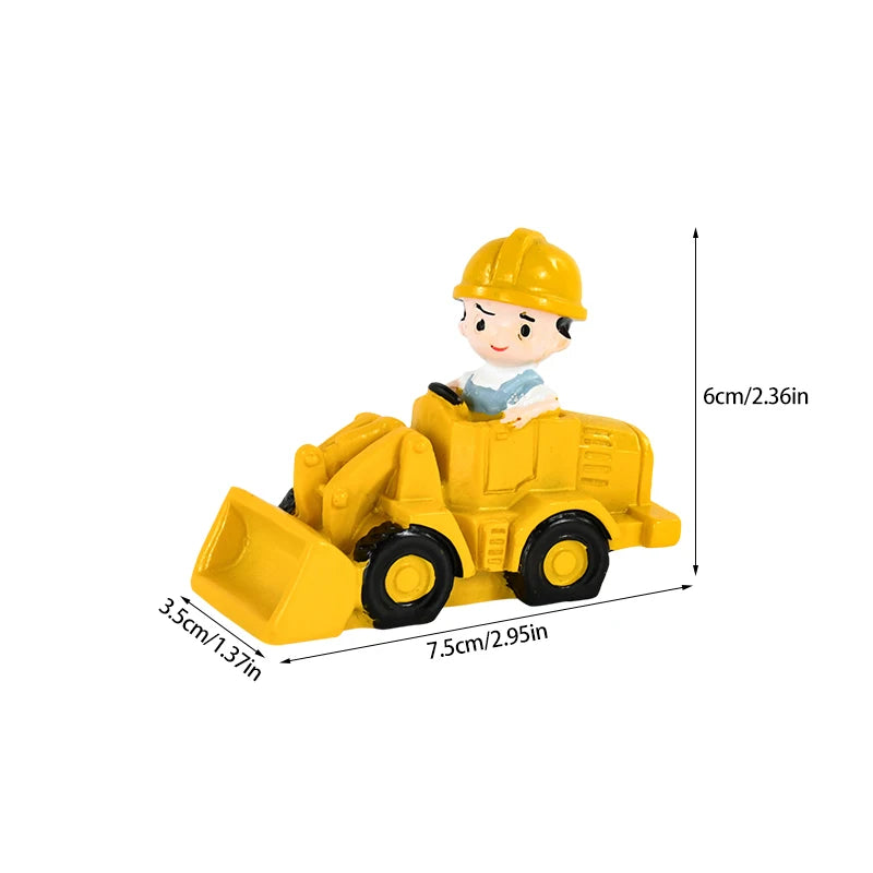 Engineering Vehicle Cake Decorations Construction Car Truck Excavator Cake Toppers Kids Boys Construction Birthday Party Favors