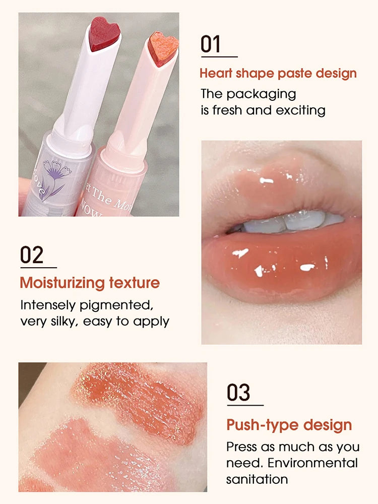 Gege bear Huayumi Lipstick Moisturizing Mirror Glitter Jelly Love Lipstick lipstick Pen