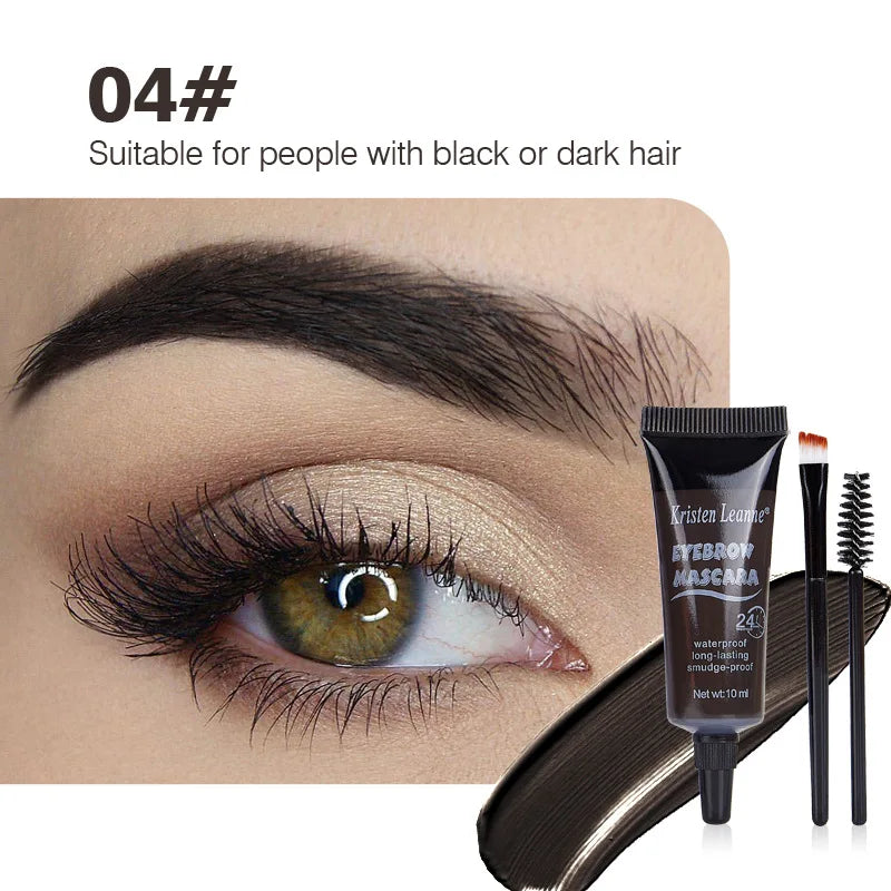 Dyeing Eye Brow Tattoo Tint Peel Off Eyebrow Eyeliner Freckles Dye Cream Waterproof Eyebrow Enhancer Gel Make Up Cosmetic Tool