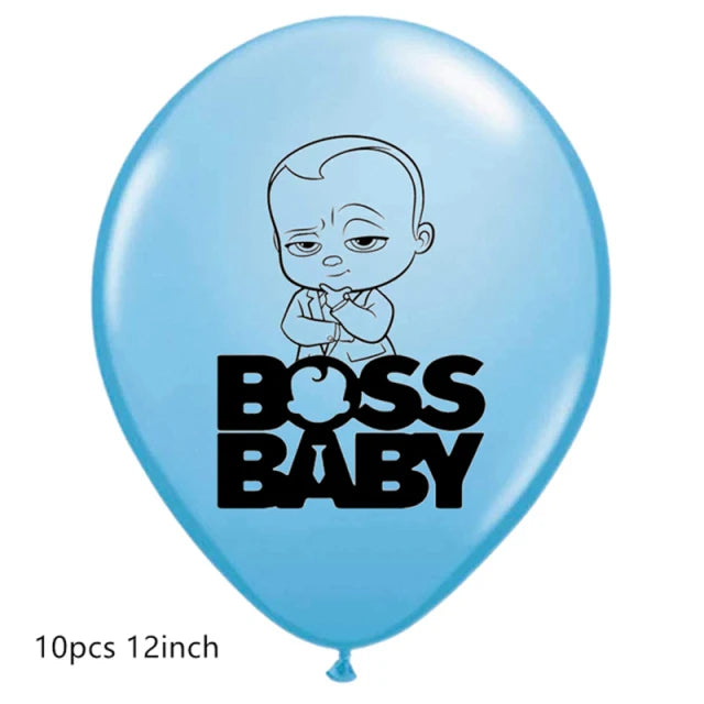 Bossed Baby Latex Balloons BOSSED Theme Foil Ballons Happy Birthday Banner Party Supplies Decoration Cake Topper Kid Boys Toy