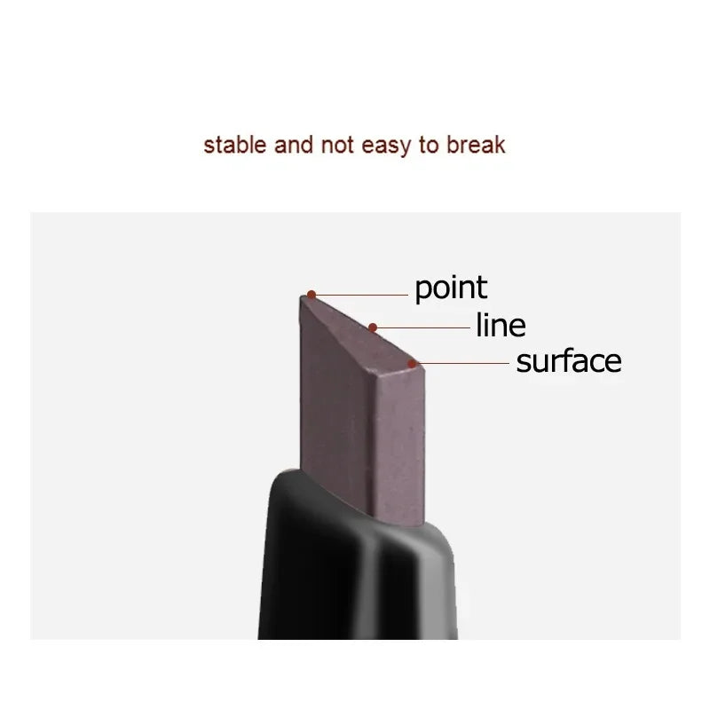 Small Gold Bars Double-end Ultra-fine Eyebrow Pencil Triangle Eyebrow Pen Refill Brow Brush Draw Stereoscopic Long-Lasting Brows