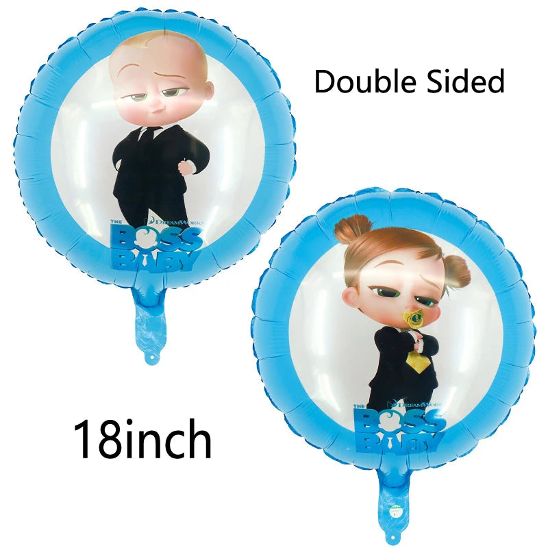 Bossed Baby Latex Balloons BOSSED Theme Foil Ballons Happy Birthday Banner Party Supplies Decoration Cake Topper Kid Boys Toy