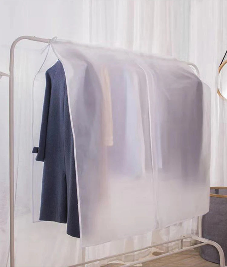 Waterproof Dustproof Thickened Clothing Covers Peva Clothes Dust Storage Bag Clear Protector Opening Hanging Garment Rack Items