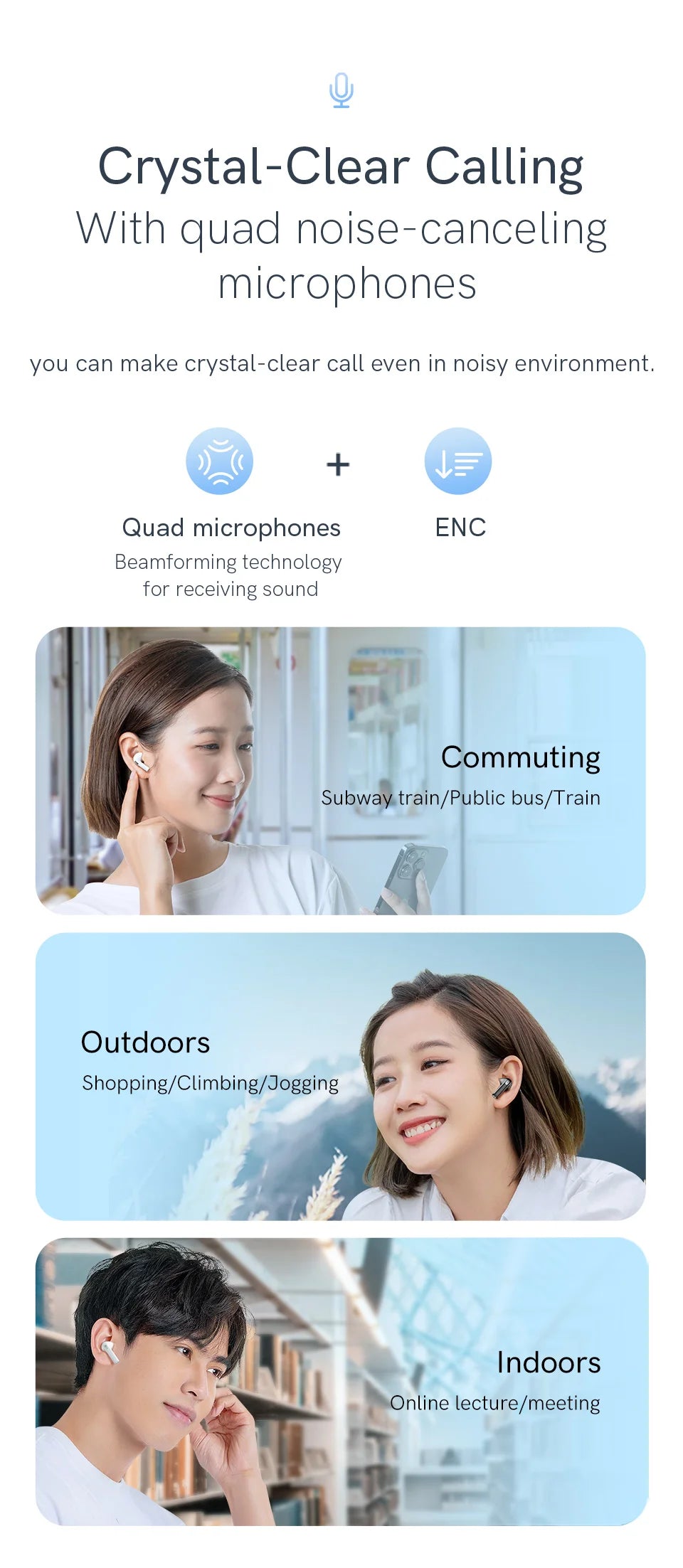 NEW QCY T20 Bluetooth 5.3 TWS Wireless Earphones 68ms Low Latency Earbuds 13mm Driver HIFI Headphones 4 Mics+ENC HD Call
