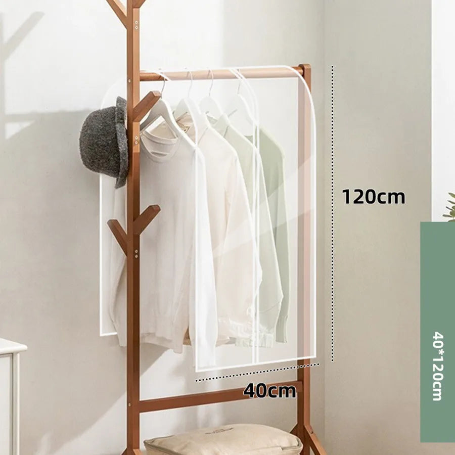 Waterproof Dustproof Thickened Clothing Covers Peva Clothes Dust Storage Bag Clear Protector Opening Hanging Garment Rack Items