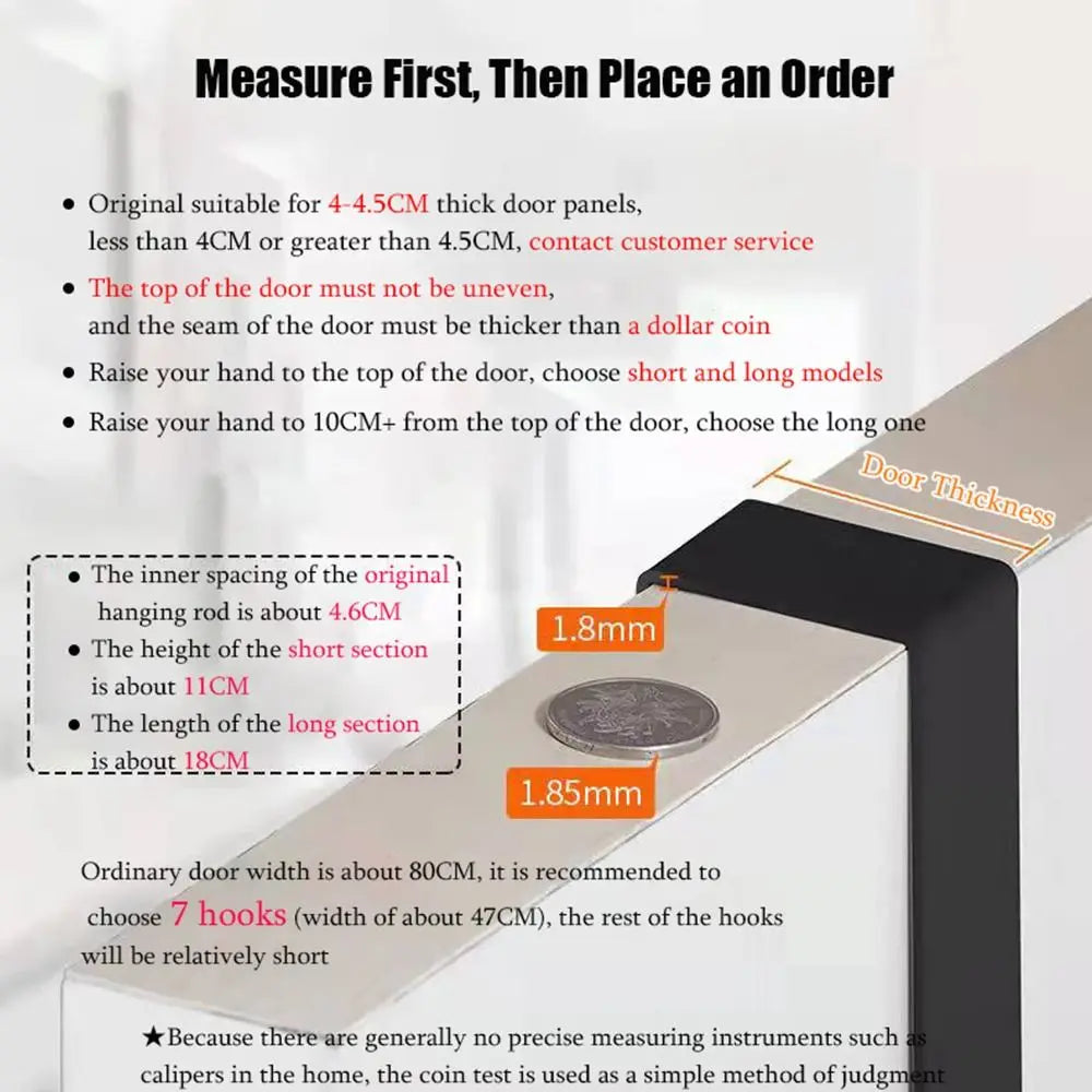 Hooks Over The Door 6 Hooks Clothes Coat Hat Towel Hanger Bathroom Organizer Rack Door Hanger Holder Home Kitchen Accessories