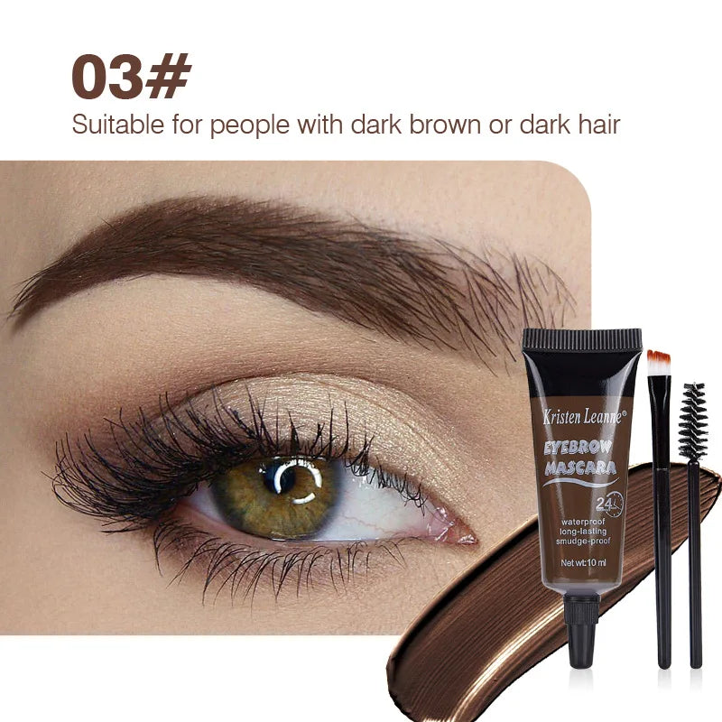 Dyeing Eye Brow Tattoo Tint Peel Off Eyebrow Eyeliner Freckles Dye Cream Waterproof Eyebrow Enhancer Gel Make Up Cosmetic Tool