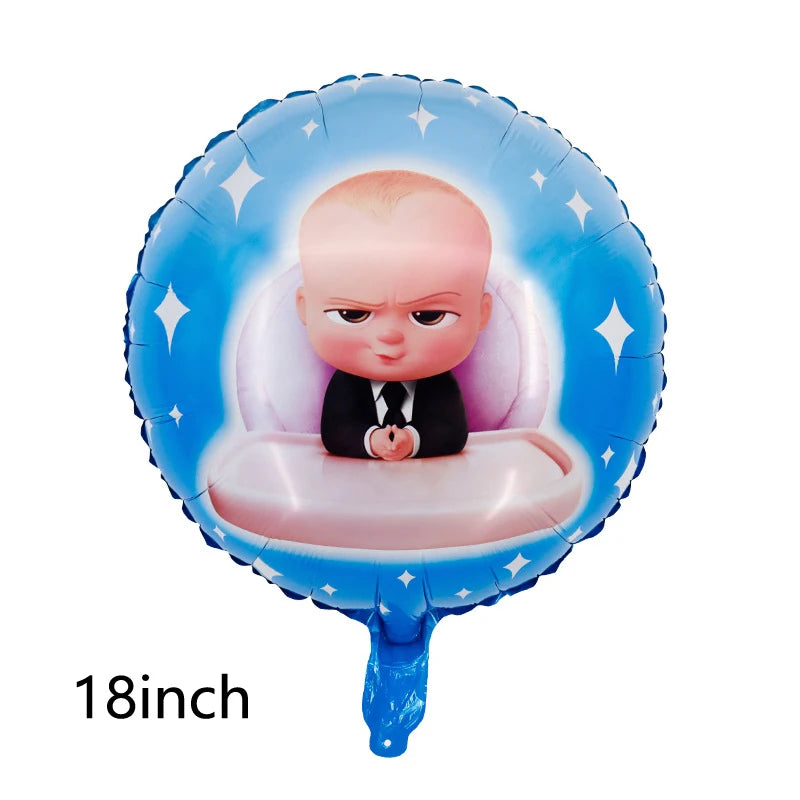 Bossed Baby Latex Balloons BOSSED Theme Foil Ballons Happy Birthday Banner Party Supplies Decoration Cake Topper Kid Boys Toy