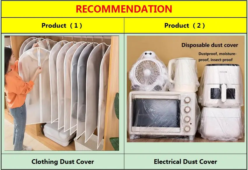 Waterproof Dustproof Thickened Clothing Covers Peva Clothes Dust Storage Bag Clear Protector Opening Hanging Garment Rack Items