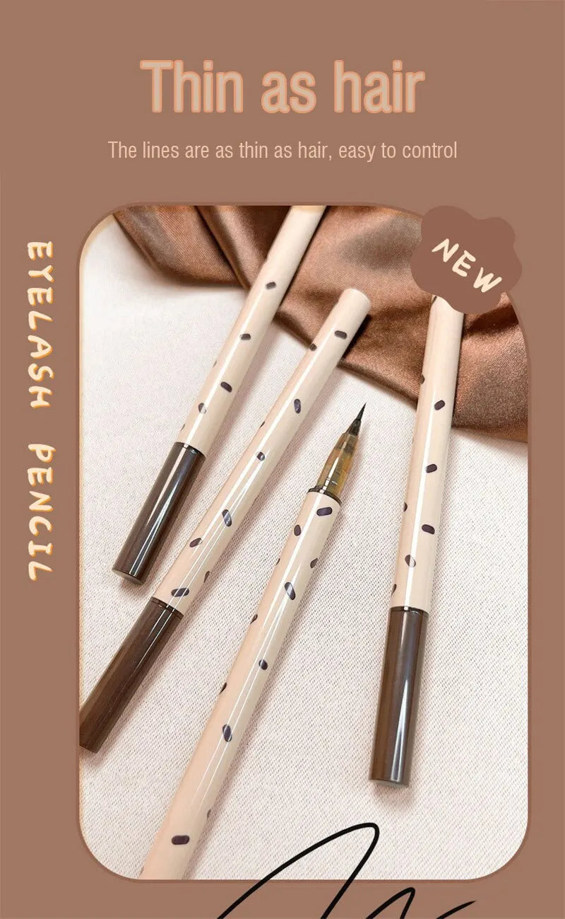 Eyelash Pencil Long Lasting Waterproof Perspirant Resistant Fine Head Non Smudging Eyelash Laying Silkworm Liquid Eyeliner
