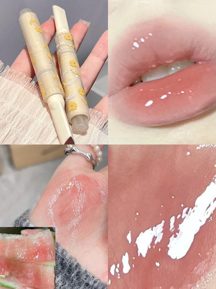 Gege bear Huayumi Lipstick Moisturizing Mirror Glitter Jelly Love Lipstick lipstick Pen