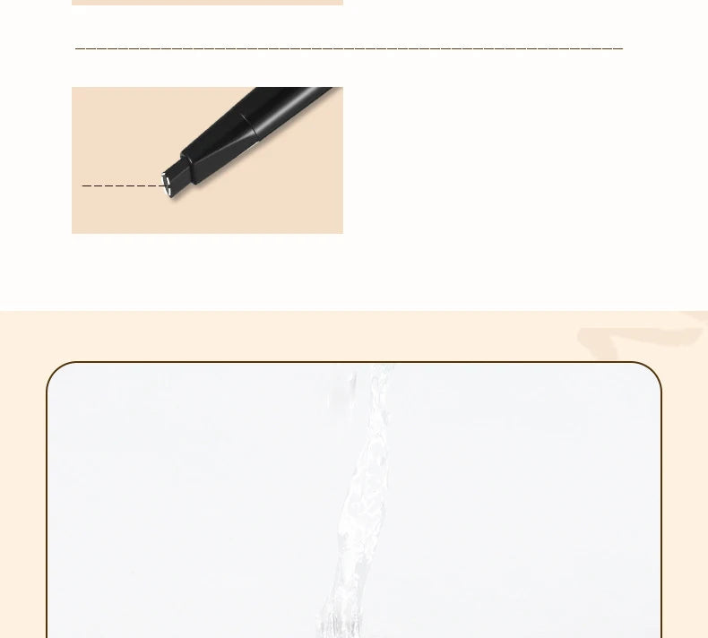 Small Gold Bars Double-end Ultra-fine Eyebrow Pencil Triangle Eyebrow Pen Refill Brow Brush Draw Stereoscopic Long-Lasting Brows