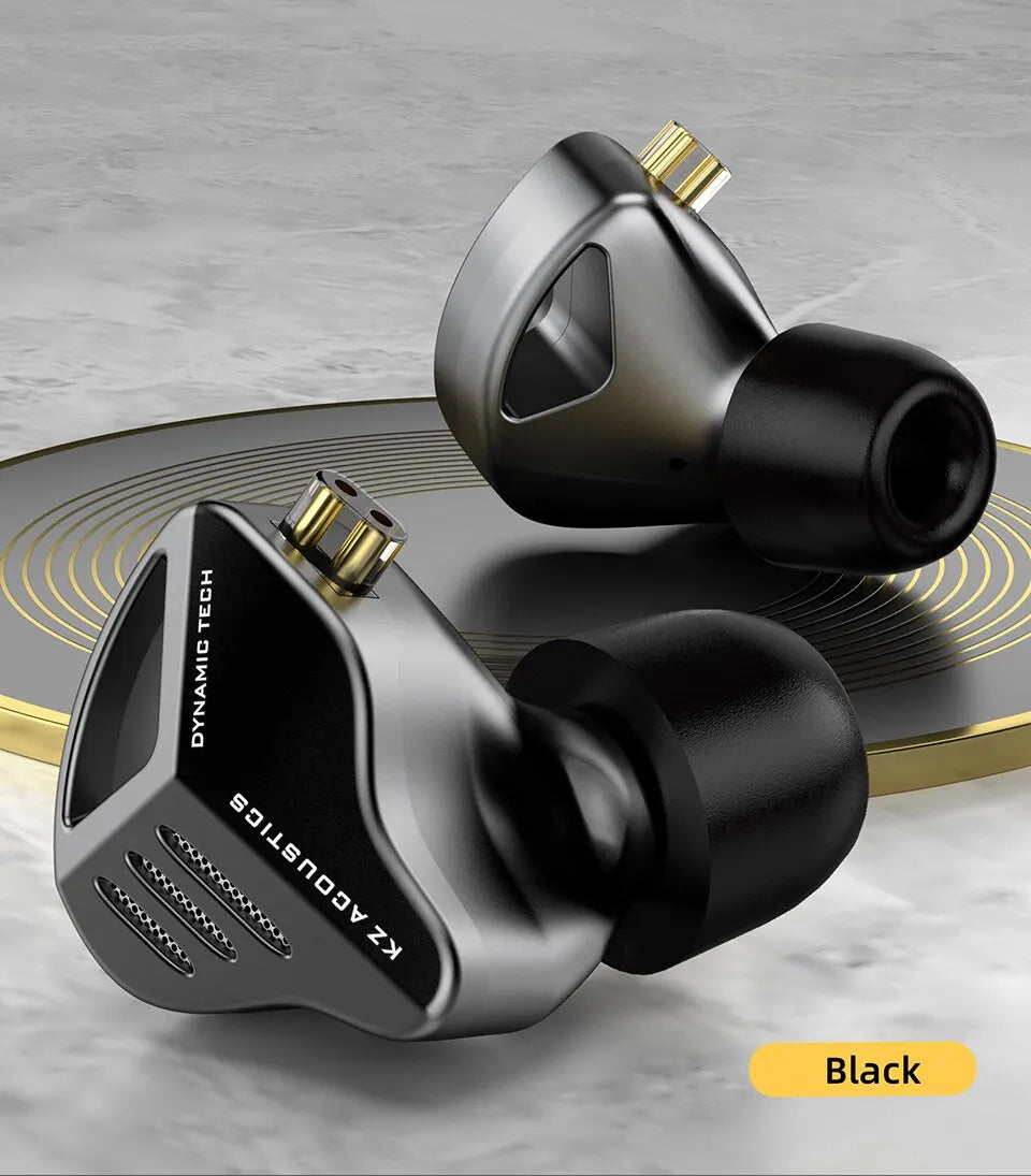 KZ ZVX Earphones Dynamic HIFI Bass Earbuds In Ear Monitor Headphones Sport Noise Cancelling Headset