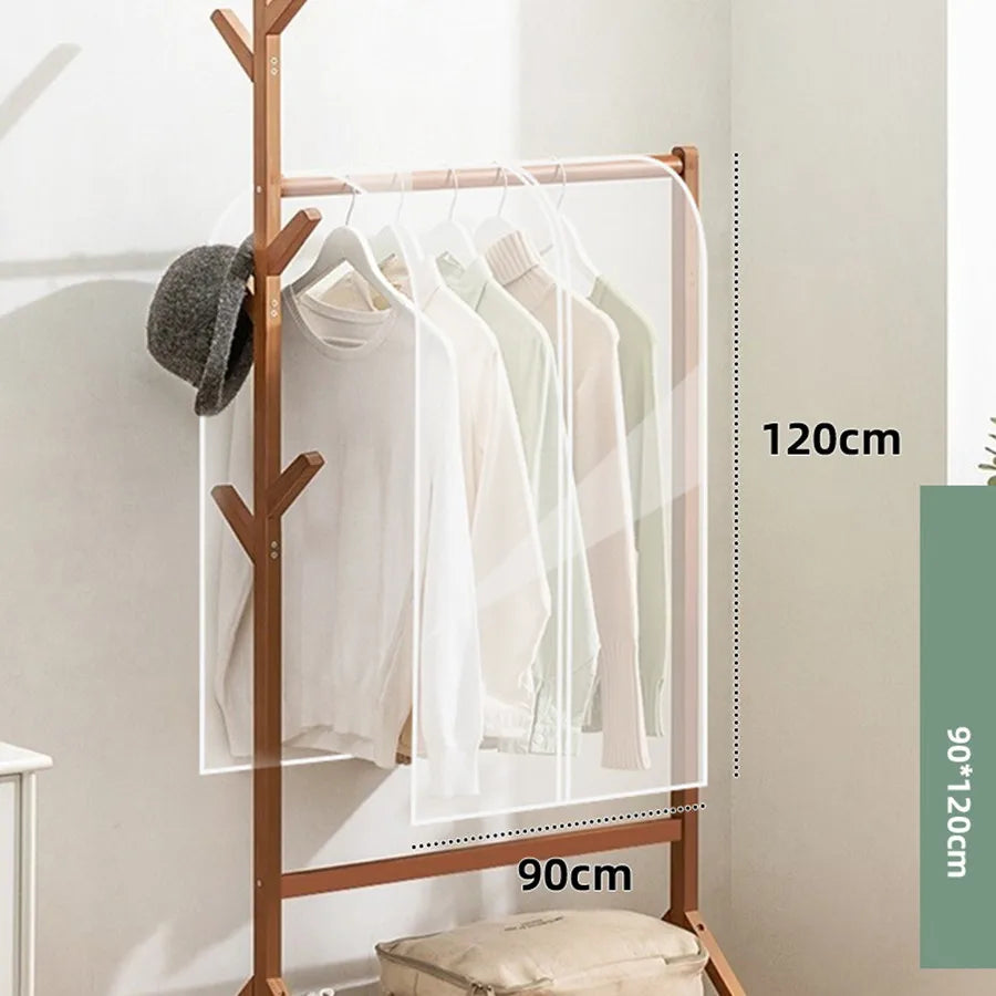 Waterproof Dustproof Thickened Clothing Covers Peva Clothes Dust Storage Bag Clear Protector Opening Hanging Garment Rack Items