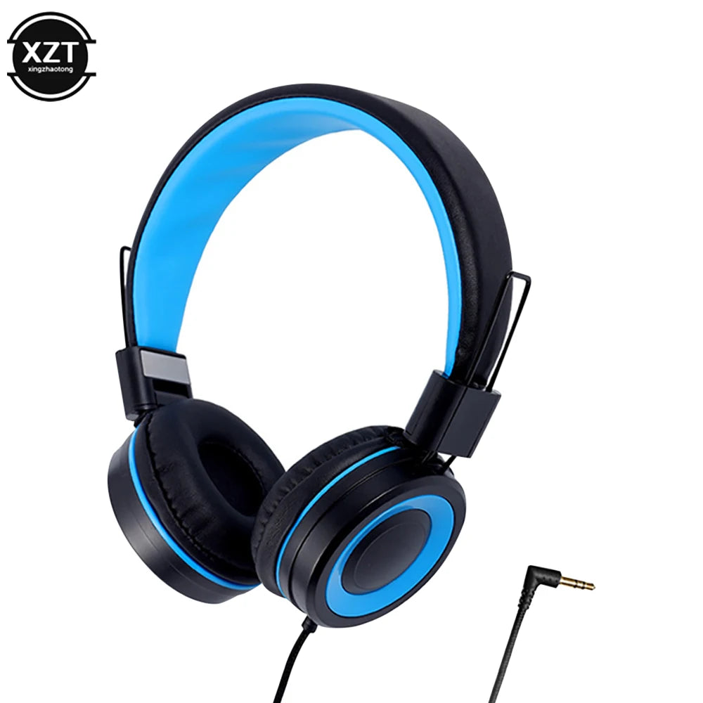 Kids Headphones 3.5mm Audio Jack Wired Earphone Foldable Stereo Headset With Mic for Girls Boys Gift Online Learning Earbuds