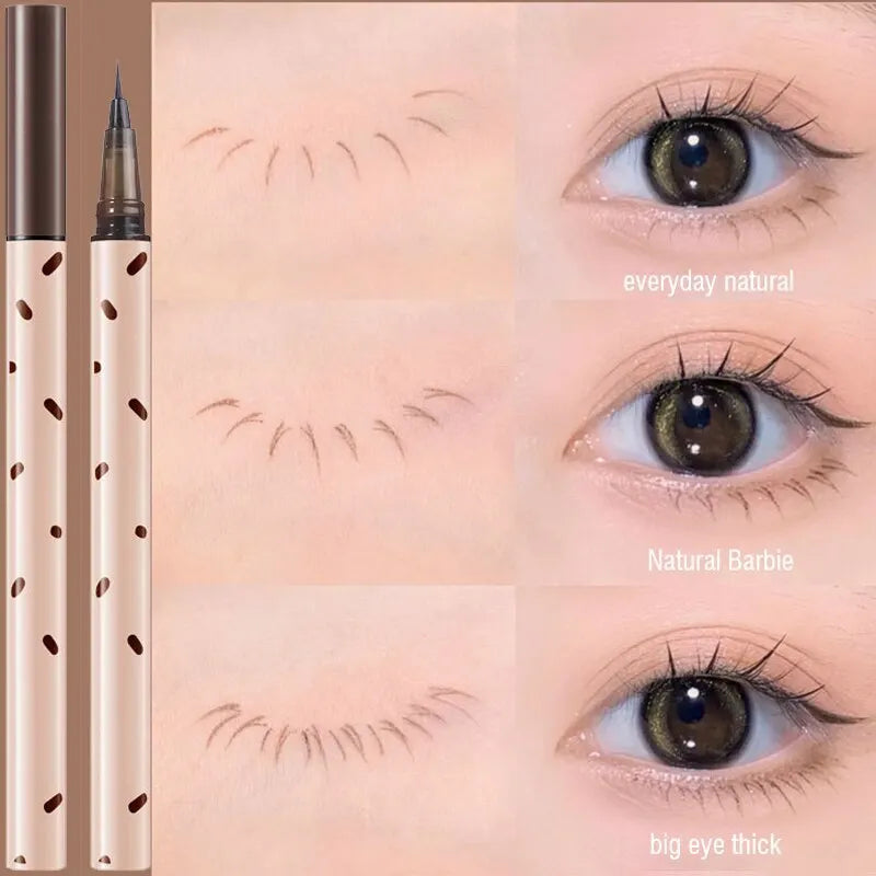 Eyelash Pencil Long Lasting Waterproof Perspirant Resistant Fine Head Non Smudging Eyelash Laying Silkworm Liquid Eyeliner