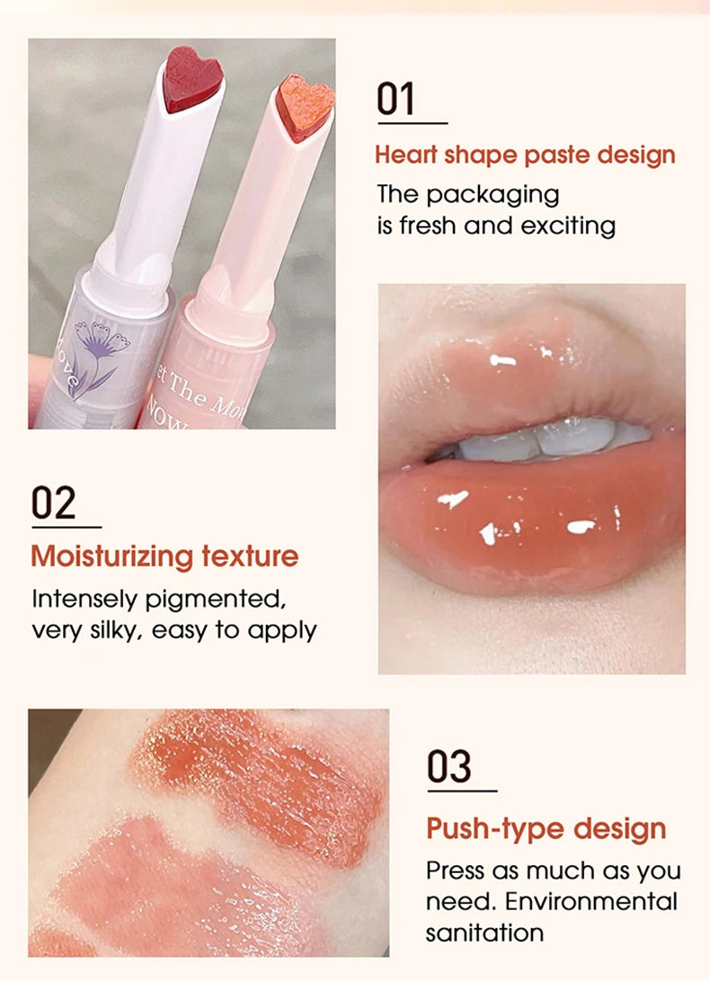 Gege bear Huayumi Lipstick Moisturizing Mirror Glitter Jelly Love Lipstick lipstick Pen